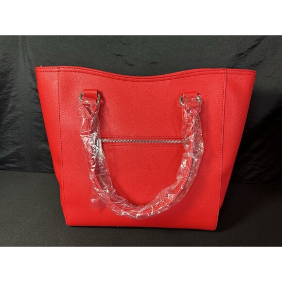 NWT Jessica Moore JM Red Tote Bag w/ Dustbag STYLE JN-220-RD 12"x15"x5" - Picture 5 of 8
